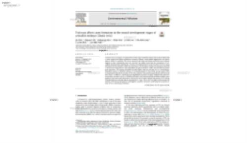 Triclosan affects axon formation in the neural development stages of zebrafish embryos (Danio rerio)